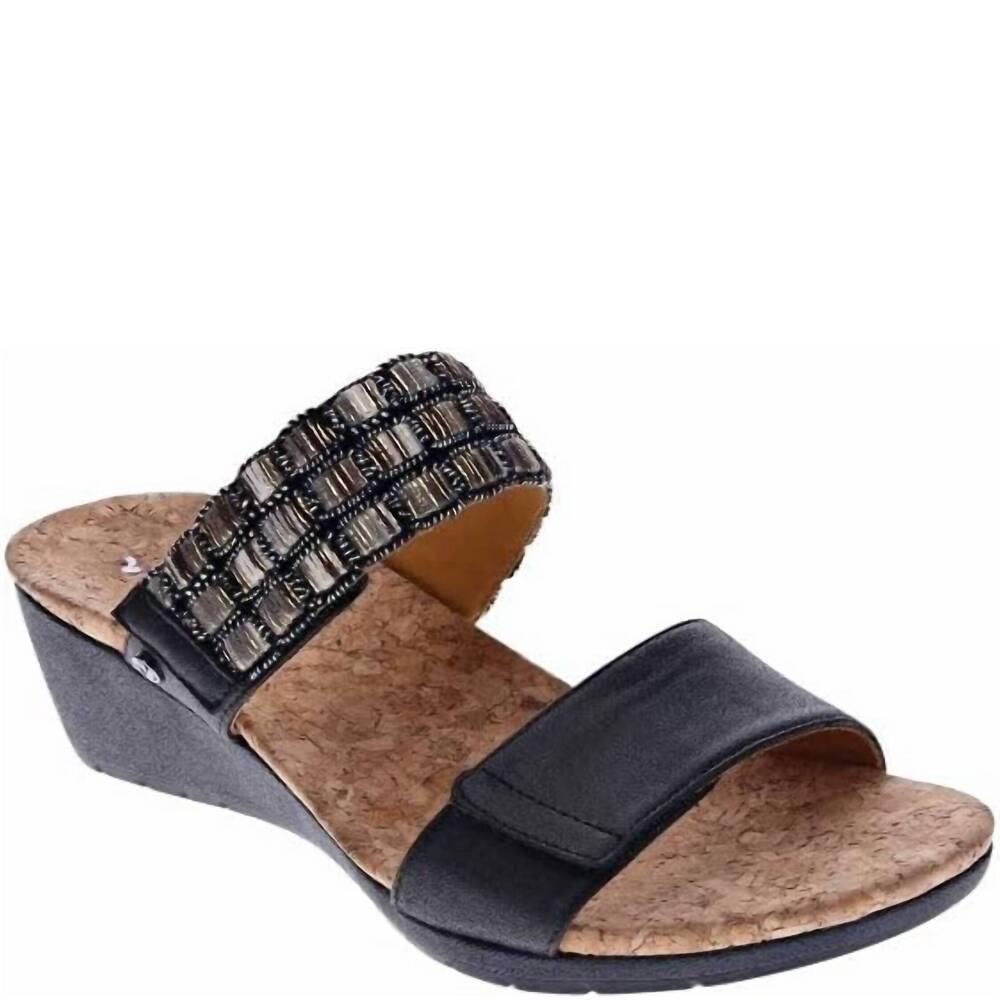 NEW REVERE women's sorrento sandal in black